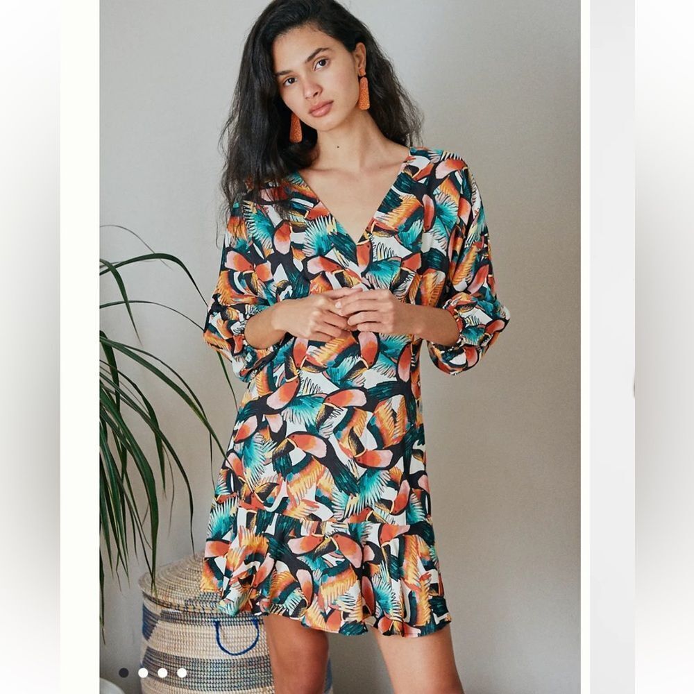 Farm Rio Tucanes Mini Dress Birds Toucan Motif Medium Women’s SIZE XS